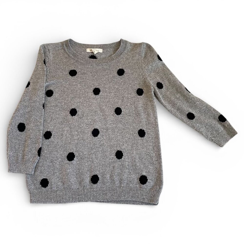 Women's Forever21 Gray Size S Polka Dot Sweater